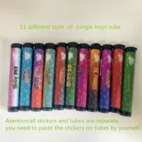 Empty Plastic Pre roll Jungle boys runtz Dadheads Tubes Bottles preroll joints packaging black plastic Tube with stickers