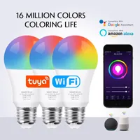 Żarówki Tuya E27 LED LED Bulb RGB CW WW WIFI lampa Alexa Smart kompatybilna z Google Assistant for Home Decorated