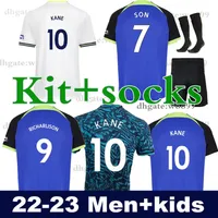 Zestaw dziecięcy 22 23 Kane Son Kulusevski Koszulki piłkarskie Hojbjerg kolorowe 2022 2023 LUCAS DELE Totten Football Kit Bryan Men Sets Bramkarz