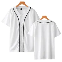 Camisetas masculinas de cor sólida tshirts Mulheres/homens camisa de beisebol Summer Moda curta de manga curta