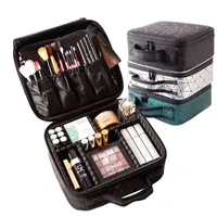 Female Brand Profession Makeup Case Fashion Beautician Cosmetics Organizer Storage Box Nail Tool Suitcase For Women Make Up Bag 220613