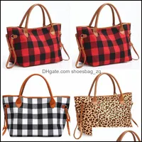 Cosmetic Bags Cases Bags Lage Accessories Buffalo Check Handbag Red Black Plaid Large Capacity Leopard Travel Tote Sports Duffle Bag Cros