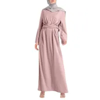 Beaux vêtements ethniques de mode islamique modeste couleur solide élégant simple robe musulmane robe abaya dubai pour les femmes