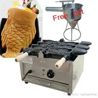 Yeni ticari kullanım gıda işleme ekipmanı dondurma taiyaki üreticisi balık koni waffle makinesi277f