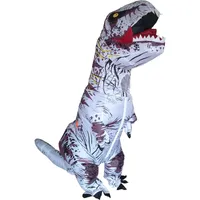 Maskot Bebek Kostüm Beyaz Renk Şişme Dinozor T Rex Kostümleri BlowUp T-Rex Dinozor Cadılar Bayramı Kostüm Maskot Parti Kostüm Yetişkin XL Için