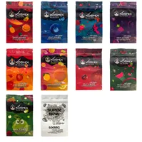 O buraco negro Kosmik Brands azedas de gomas de frutas de embalagem de 1000 mg 500mg por pacote de 3,5 onças comestíveis mylar comestíveis infundidos com zíper gomoso saco mais novo sf