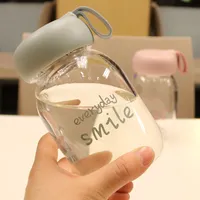 Garrafas de água fofas barriga de bebê mini xícara de copo de copo fresco com partição portátil portátil à prova de vazamento Handy400ml