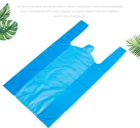 Thickened blue vest plastic bag clothing packaging portable shopping bag wholesale