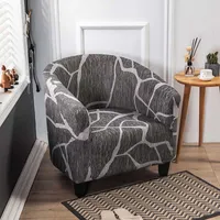 Couvre-chaises Couverture de canapé élastique pour El Internet Cafe Club Club Bar Couchage extensible en forme d'arc Round Protector Slipcoverchair