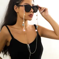 Coquille de coquillage conque Boule de soleil Lunettes de soleil chaînes de masquage pour femmes lunettes de lunettes