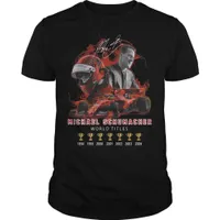 2020 F1 Top Michael Schumacher World Titles Signature T Shirts Formula One Summer Loose Designer Outdoor Casual T-shirt