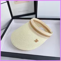 Women New Straw Hat Designer Visor Womens Casquette Summer Outdoor Mens Top Empty Caps Hats Adjustable Cap Bee Bucket Hat D223126F351M