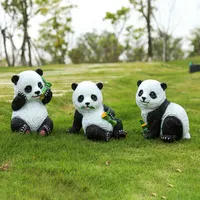 Panda sculpture creative outdoor garden courtyard simulation animal FRP decoration park lawn Villa