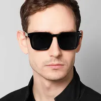 클래식 남성 톰 선글라스 레트로 풀 프레임 야외 다기능 UV400 남성 포드 안경 최고의 디자이너 고급 고품질 TF751