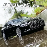 132 Audi A6 Simulazione Modello di auto Diecast Auto giocattolo 6doors Aprite suoni Hobby per la collezione Gifts di compleanno per bambini234w