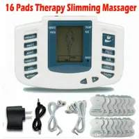Electrical Stimulator Full Body Relax Muscle Therapy Massager Massage Pulse tens Acupuncture Health Care Machine 16 Pads236A