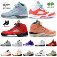 Üst moda Joedn 5 Jumpman 5s Basketbol Ayakkabıları DJ Khaled X Biz En İyi PRFC Aqua Kadınlar için PRFC Aqua Mens Trainer