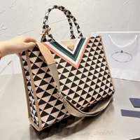 Bolsa feminina designer toute saco triangle simbole jacquard tecido s grandes bolsas designers sacolas de ombro cro bolsas sacoche