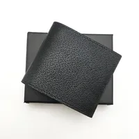 Fashion Mens Short Wallets Classic Genuine Leather Men Slim Wallet With Card Slot Bifold Wallet Small Wallets With Box2405