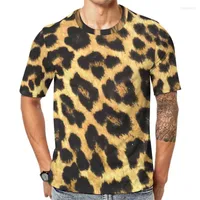 Herren T-Shirts Leopard Print Grafik T-Shirt Tierhaut Muster Y2K O-Neck Harajuku Tee Shirt Premium Männer Tops Plus Size 6xlmen's Mild22