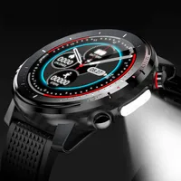 L15 Smart Watch Ip68 Men Waterproof Men ECG Freqüência cardíaca Monitor de pressão arterial LED lanterna 1.3 Tela de toque completa SmartwatchFree De