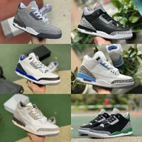 Jumpman Racer Blue 3 3S basketskor Mens Cool Gray A Ma Maniere Unc Fragment Pine Green Free Throw Line Hall of Fame Black Cement Pure White Trainer Sneakers S18