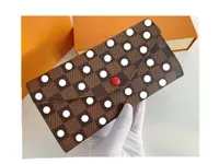 Purse de la mode de concepteur de luxe de haute qualité Monogrammes portefeuille classiques portefeuilles en cuir authentiques Mini sac sacs à monnaie avec sacs à poussière de boîte