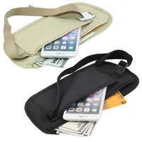 Outdoor Bags 1pc Cloth Waist Travel Pouch Hidden Wallet Passport Money Belt Bag Slim Secret Security Useful Chest Packs