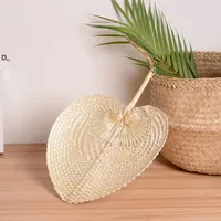 120 sztuk Party Favor Palm Liście Fani Handmade Wiklinowe Naturalne Kolor Palm-Wentylator Tradycyjny Chiński Craft Wedding Gifts GCE13635