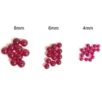 4mm 6mm 8mm Ruby Terp Pearl Dab Pearl Sapphire Ball Insert Red Color for 25mm 30mm Quartz Banger Nails Glass Bongs2514