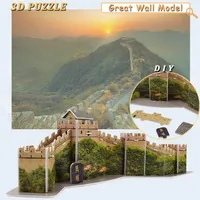 El kit de modelo de construcci￳n de rompecabezas de Great Wall 3D DIY Mundial hecho a mano 252V