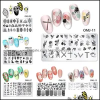 Nail Art Templates Salon Health Beauty New Stam Plate Transfer Lines Flower Geometric Marble Image Stamp Template Printing Stencil Diy Man