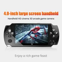 Game Controllers Joysticks X6 40 Inch Handheld Video Console Dual Joystick Mini Portable Builtin 1500 Classic Free s Support TV PC 230206