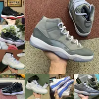 Jumpman Jubilee Bred 11 11s أحذية كرة السلة High Cool Gray Legend Blue 25th Anniversary Mam Gamma Blue Easter Concord 45 Low Columbia White Red Sneakers A01