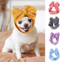 Собачья одежда мода домашняя повязка на голову мягкая головка Cute Bow Headrress Po Pops Puppy Prand Up Hat Party Day Decations 2022dog