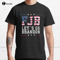 Herren T-Shirt FJB lasst uns gehen Brandon Anti Joe Biden Republikanische klassische T-Shirt Strandhemden für Männer Custom Aldult Teen Unisex Mode lustig