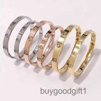 Brand Car tiersss Bracelets Fashion couple ten diamond bracelet three color inlaid 18K Gold Plated buckle full titaniu