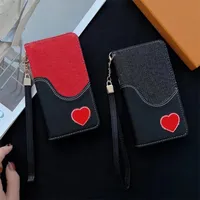 Cowboy Wallet Cases Designer Fashion Aplesh Cases for iPhone 12 Pro Max Love Letters Leather Phone Cover حالة عالية الجودة