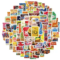90Pcs Food Snacks Cute Stickers Cartoon Graffiti Decals Toy Laptop Guitar Luggage Fridge Notebook Car DIY Kids Toy Sticker