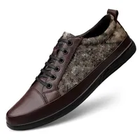 Casual Fashion Sneakers Men schoenen PU Solid Color Classic Trend Plaid Comfortabele ademend veter dikke bodem Dagelijks paar Tijden schoenen HM457