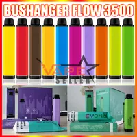 Original Bushanger Flow 3500 Puffs Disposable Vape Pen E Cigarette With 1000mAh Battery Prefilled 10ml Pod Mesh Coil Airflow Control Kit VS Elux Legend