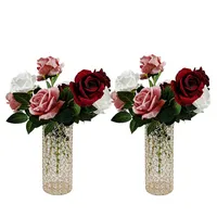 Party Decoratie 1 -6 %/ Lot Elegant Designs Crystal Candle Holder, Wedding Center -stuk, Chrome Decoratieve kandelaar/ bloemenvaas