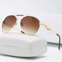 37 2022 Vintage Sonnenbrille Square Frauen Sonnenbrillen Modedesigner Ton Luxus Gold Faden Rahmen Sonnenbrillen UV400 -Verlauf