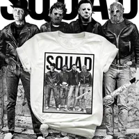 Horror Squad Freddy Krueger Michael Myers Jason Voorhees T-shirt Unisex Katoenen Tshirt Mannen Casual Streetwear Hip Hop Mannen Damesmode T-shirt