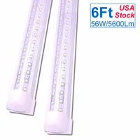 Lumières de tube LED de LED blanc super lumineuses de la boutique à LED de 6 pieds, 6 '56W Cooler Coloring Éclairage 70' 'Ampoules T8 Integrated T8, Plafond et Lampe à barre d'utilité