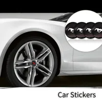 4 шт. 56 мм Наклейки автомобиля наклейки для укладки Аксессуары 3D 3D Флаг лошади Автомобиль Автоматический рулевой Колесный Центр Хаб Крышка Эмблема для Ford Mustang