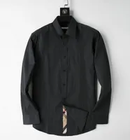قميص لباس الرجال الفاخر تي شيرت حرير قميص طويل الأكمام ملابس غير رسمية ملابس منقوشة العلامة التجارية 17 لون M-4XL Burr89
