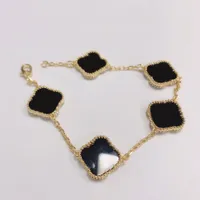 Classic Fashion Designer Clover Bracelets Flowers Charm Bracelet Love Bangle Link Chain Women Luxury Jewelry Van GDF