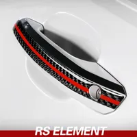 Car Styling Exterior Carbon Fiber Door Handle Anti-collision Strips Trim Cover for Audi A4 A5 2017-2022 Accessories246x