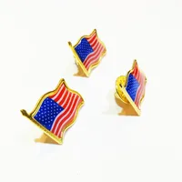 American Flag Lapel Pin United States USA Kapelusz Tie Tack Badge Pins Mini Broszki do torby na ubrania Dekoracja New246T